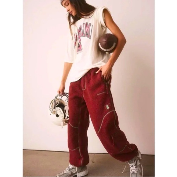 Free People Pants - Free People Hit the Slopes Cargo Pants Oxblood XS